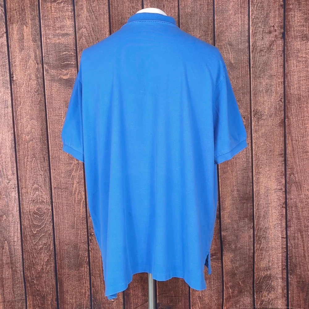 Vtg Mens 3X Big Orange Pony on Royal Blue Polo